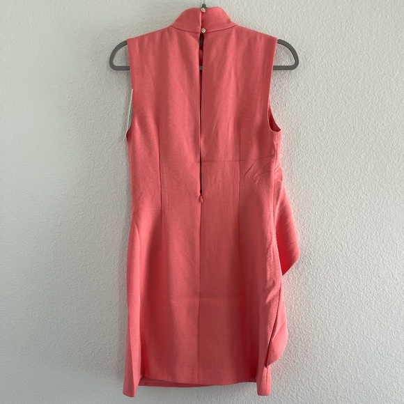 KEEPSAKE x ANTHROPOLOGIE | Landslide Ruffle Fitted Mini Dress in Coral | Size S - Picture 9 of 14